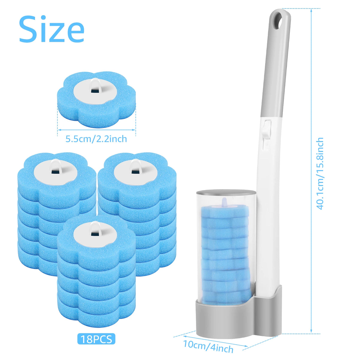 Kit Cepillo Desechable para Inodoro - Limpieza Higiénica sin Contacto