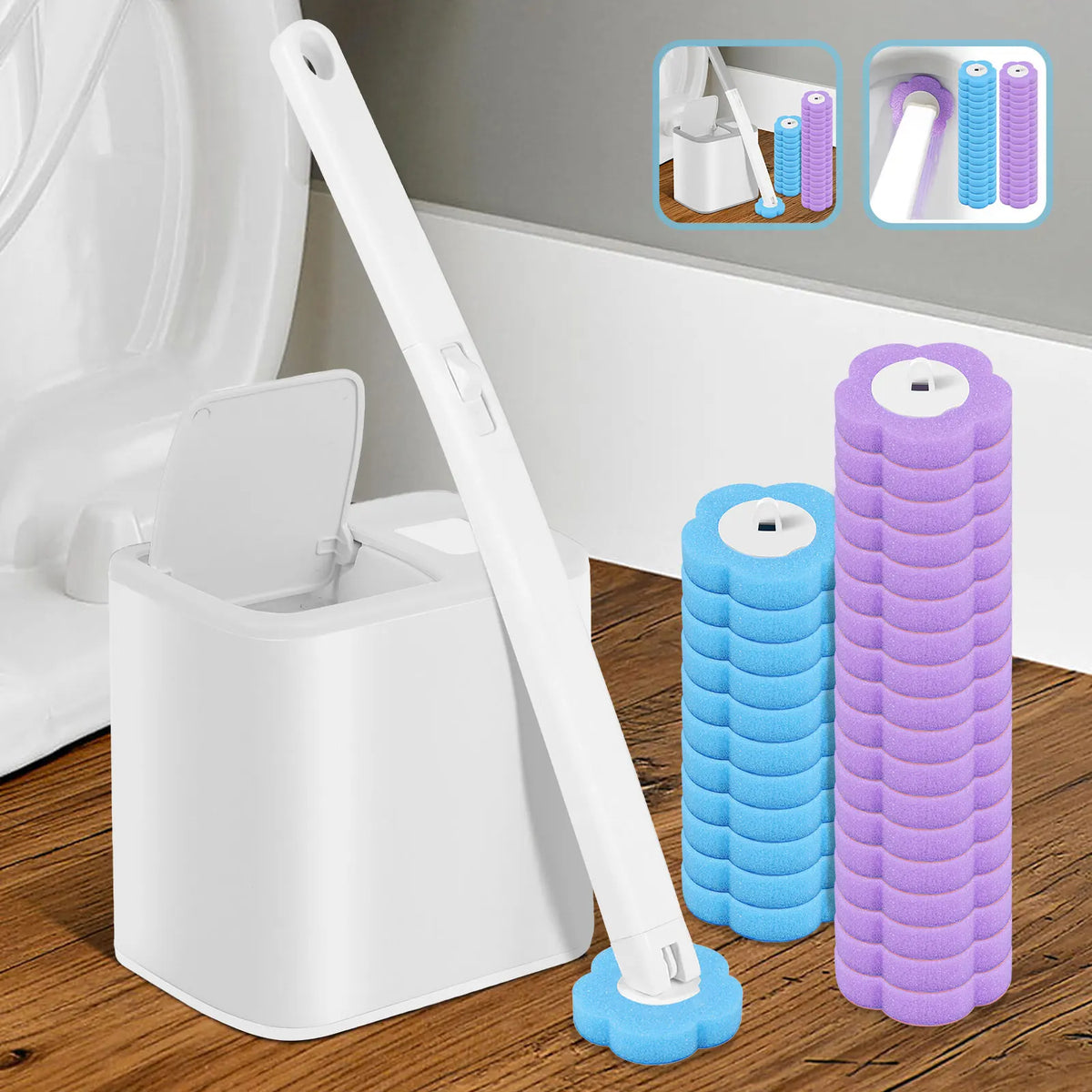 Kit Cepillo Desechable para Inodoro - Limpieza Higiénica sin Contacto